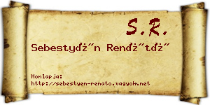 Sebestyén Renátó névjegykártya