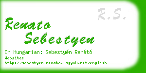 renato sebestyen business card