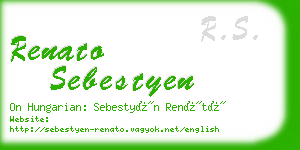 renato sebestyen business card